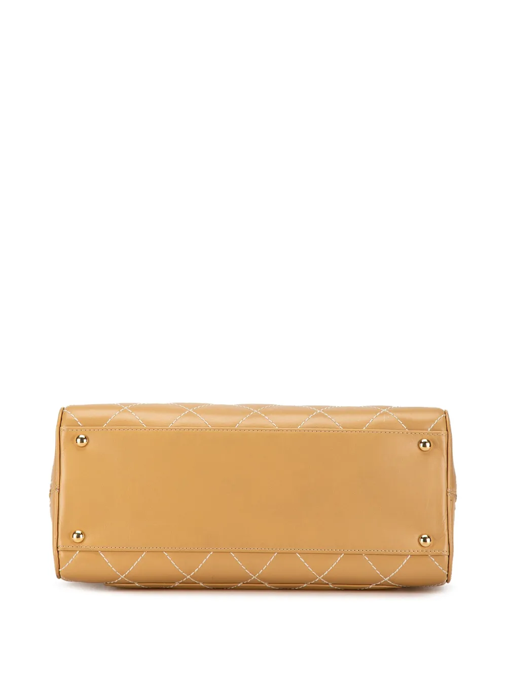 Pre-owned Chanel 2002-2003 Cc Wild Stitch Handbag In Brown