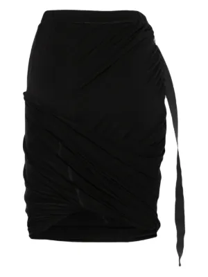 ワンピース HELMUT LANG Women Mid Skirts P01HW604 58869 001 BLACK Black Helmut Lang Crossover Trench Skirt | Neiman Marcus