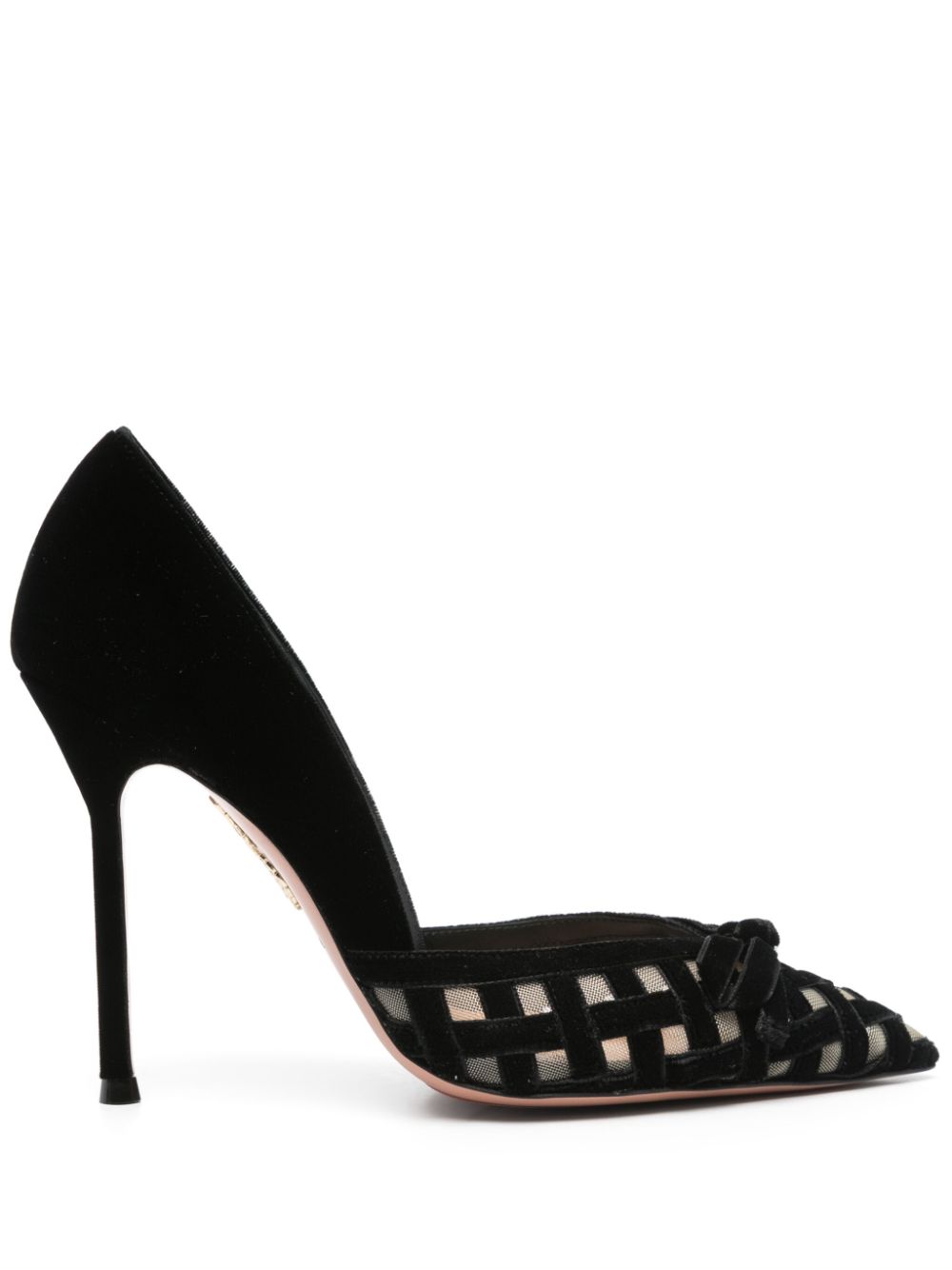 Aquazzura 110mm velvet pumps - Black