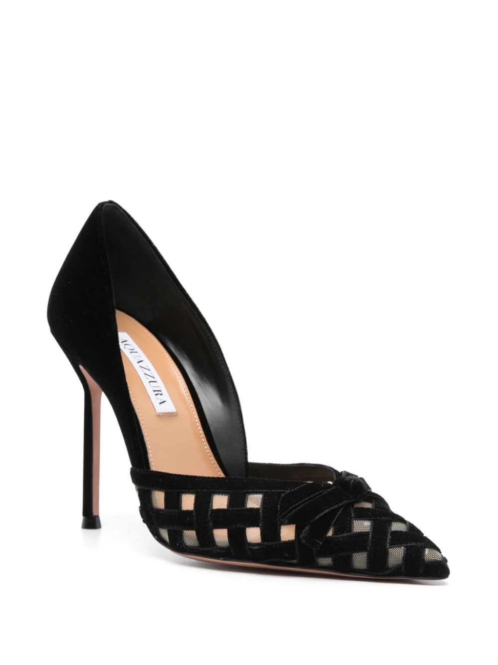 Aquazzura 110mm velvet pumps - Black