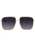 Bvlgari oversize-frame sunglasses - Gold