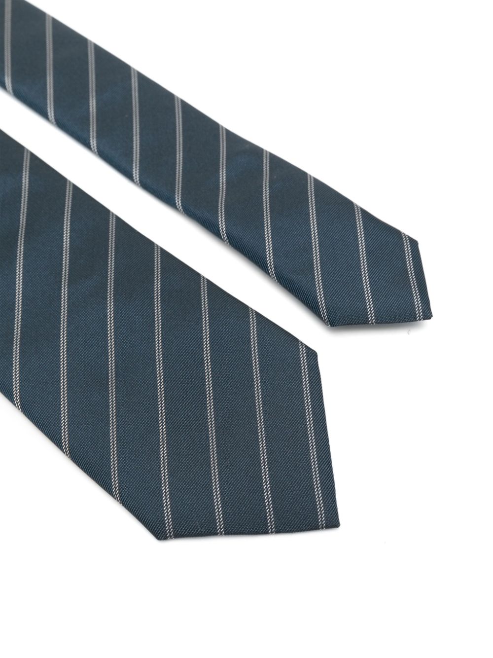 BOSS striped tie and pocket square set - Blue