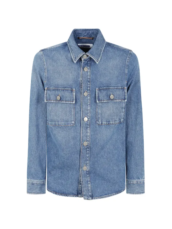 Jacob Cohën Faded-effect Shirt Jacket in Blue