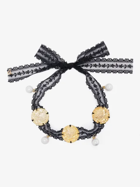 Parlor coin-appliqué necklace