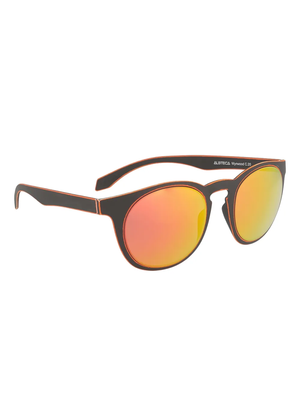 ALSTECA round-frame sunglasses - Zwart