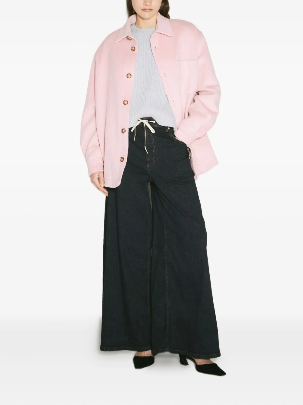 Marni Women Crewneck Wool Sweater In Grey