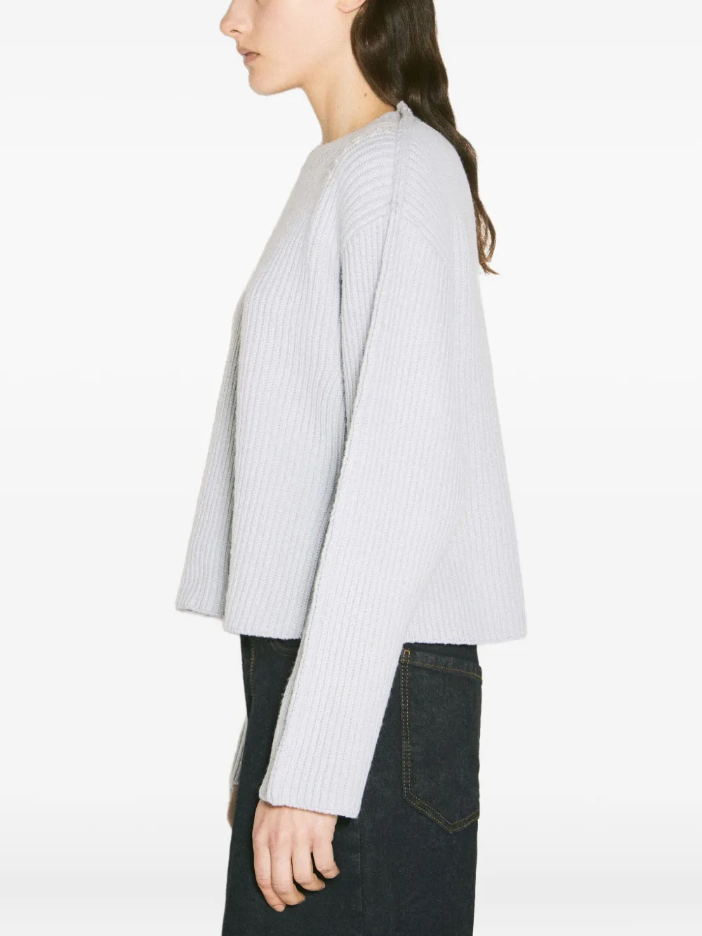 Marni Women Crewneck Wool Sweater In Grey