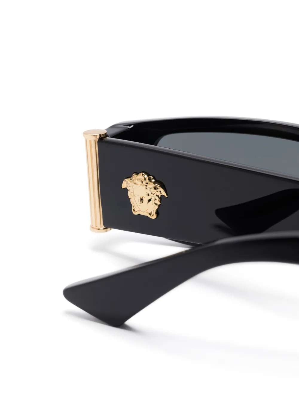 Versace Eyewear Zonnebril met Medusa plakkaat Zwart