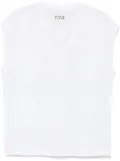 TOVE open-knit vest - White