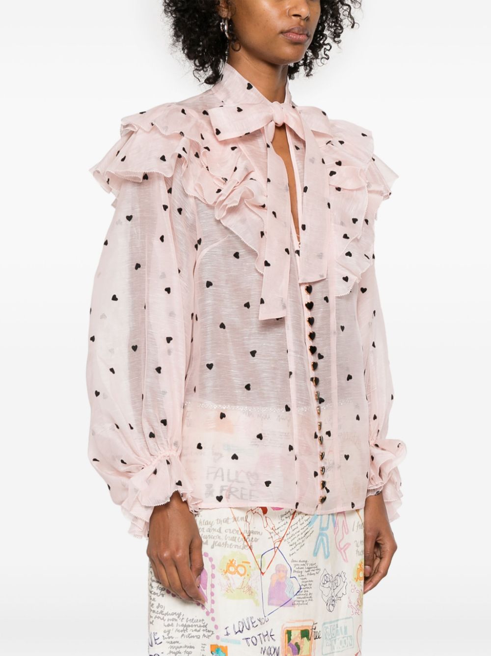 ZIMMERMANN Crush blouse - Roze