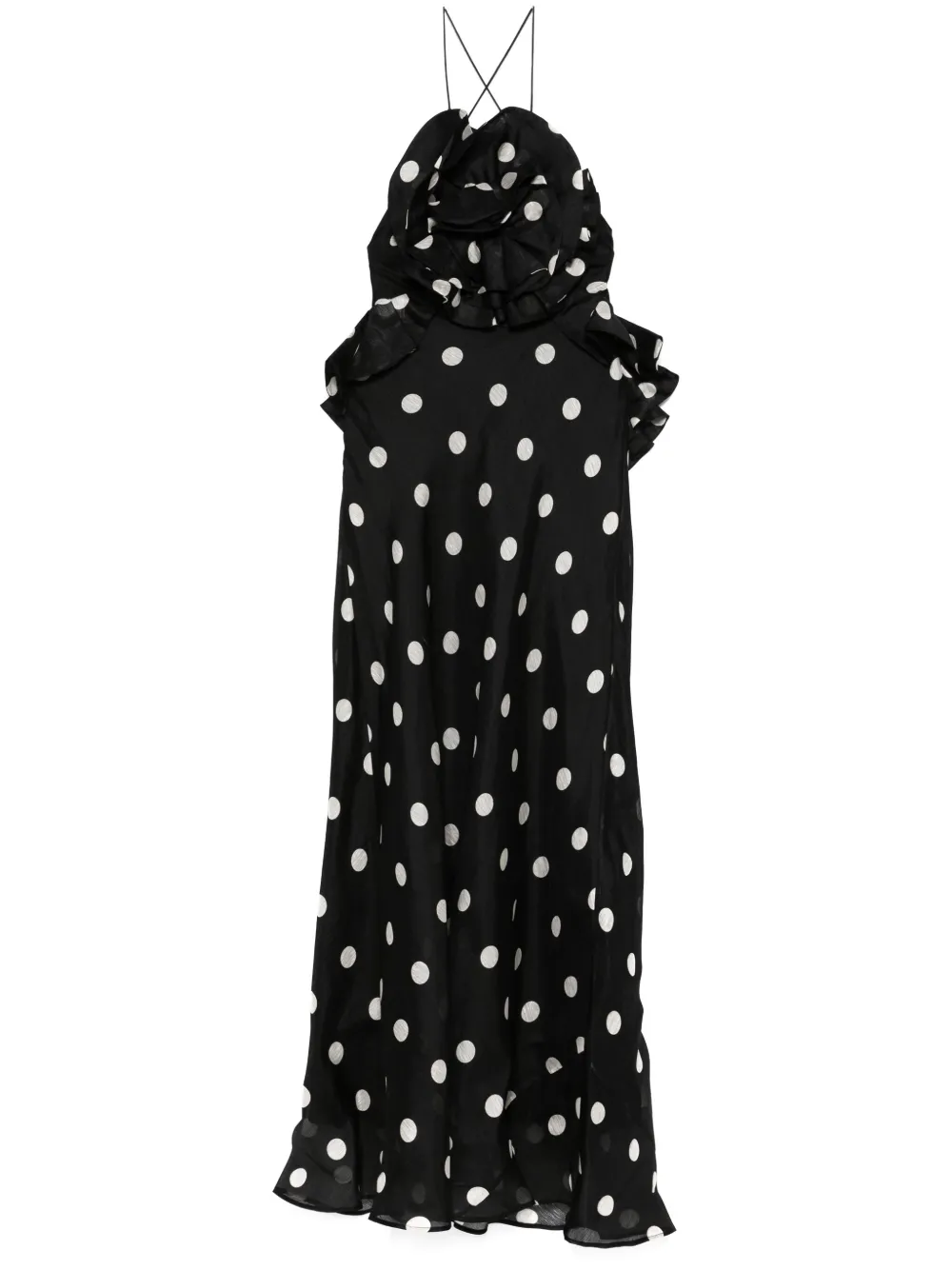 ZIMMERMANN 'CRUSH RUFFLE HALTER MAXI DRESS' DRESS