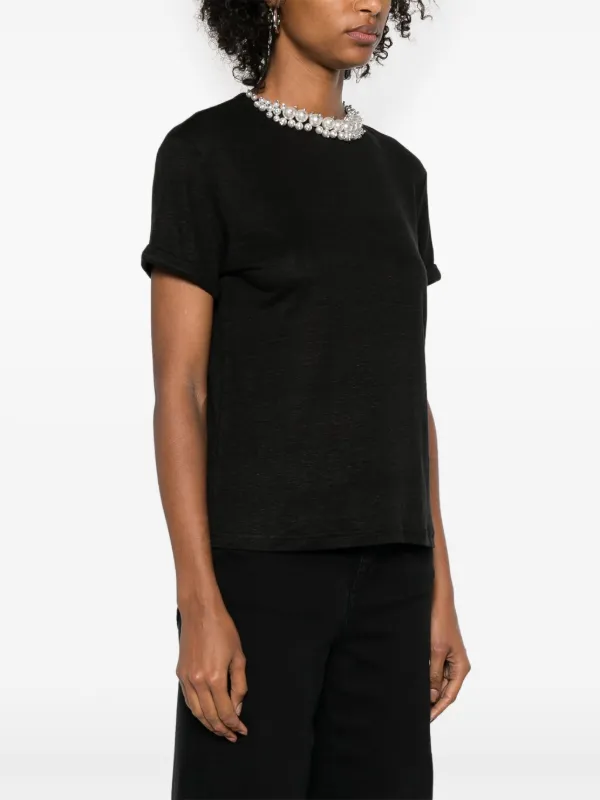 Tシャツ・カットソー ZIMMERMANN Women Tops 4245TSS251 BLACK T-shirts - Tops - Clothing - Ready to Wear