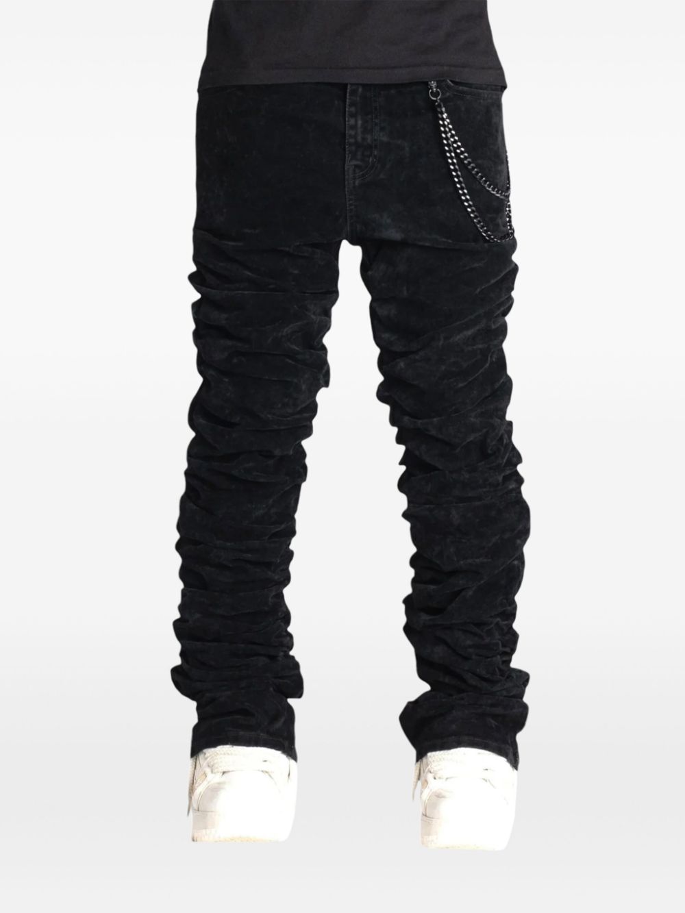 GUAPI ruched jeans - Zwart