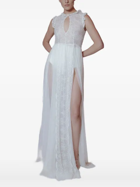 Lethicia Bronstein lace-pattern keyhole dress