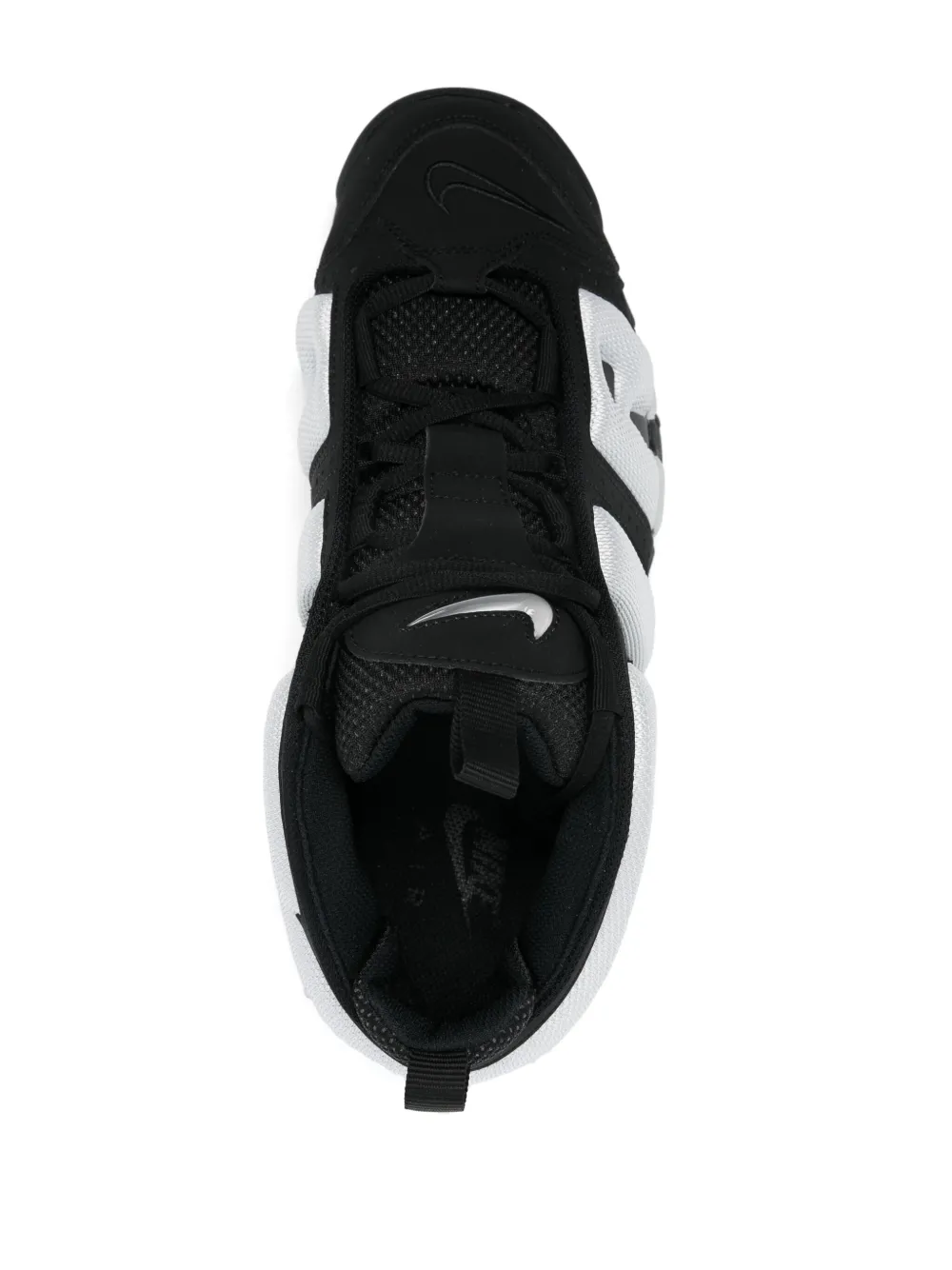Nike Black & White Air More Uptempo Low Sneakers In 001 Nero/blanco