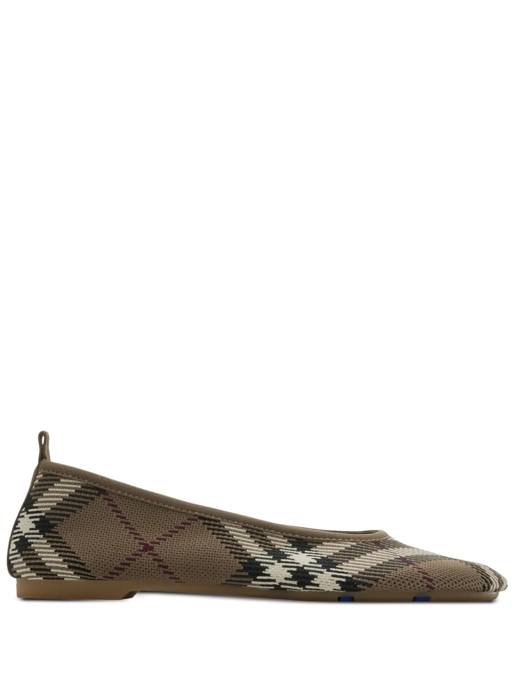 Burberry Geruite Gebreide Baby ballerina's Bruin