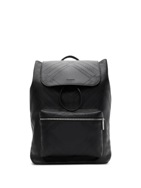 Burberry embossed-check backpack Men