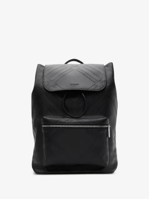 Burberry embossed-check backpack
