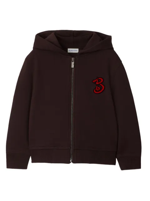 Burberry Kids logo-patch zipped hoodie
