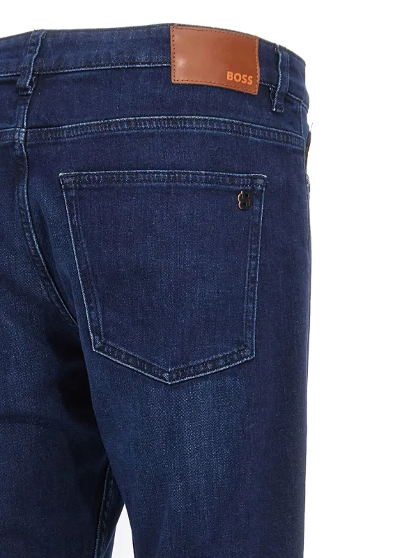 BOSS Herren Delaware BO – Klassische Herrenhose Mit Gürtelschlaufen & Gesäßtaschen