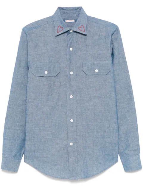 FURSAC heart-embroidery shirt