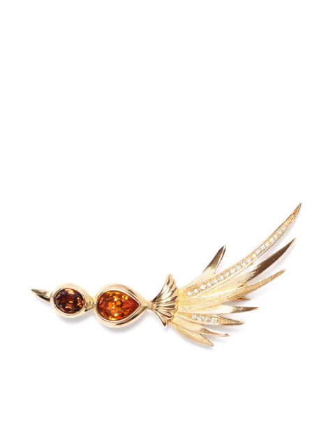 Christian Dior Pre-Owned broche con detalles de strass 1990