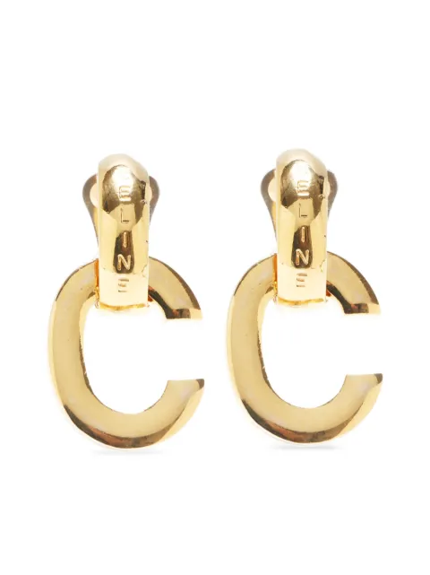 Céline Pre-Owned 1990 logo clip-on earrings