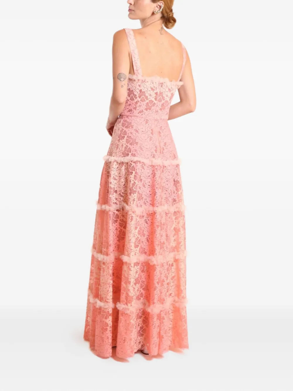 Lethicia Bronstein Sabrina lace tiered dress - Roze