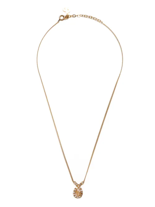 Collier en chaîne à logo (1990) - Christian Dior Pre-Owned - Modalova