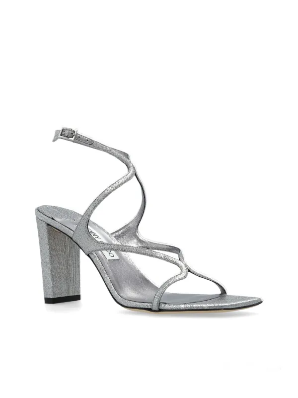 Jimmy Choo 85mm Azie Sandals | Silver | FARFETCH