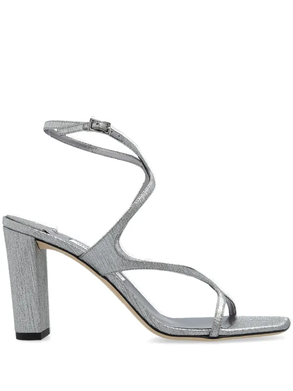 【関税込み】jimmy choo AZIE' SANDALS Azie 85 | Black Nappa Leather Sandals | JIMMY CHOO