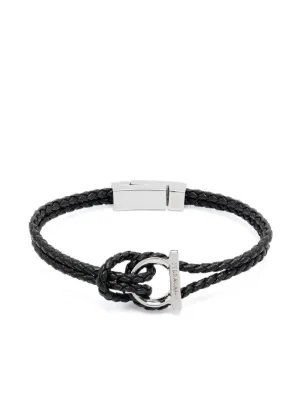 Ferragamo ガンチーニ レザーブレスレット | シルバートーン | FARFETCH JP