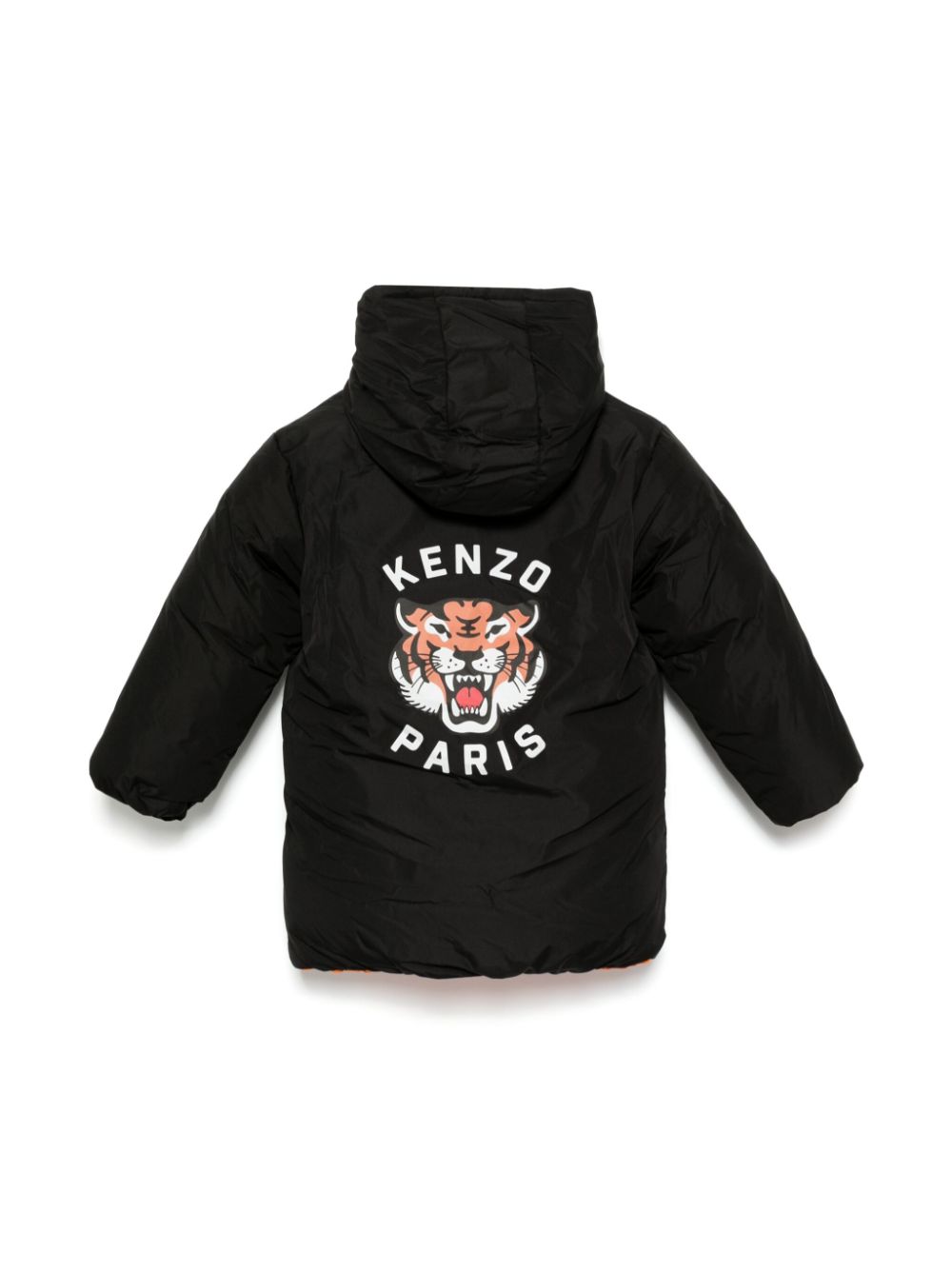 Kenzo Kids Gewatteerd jack met logoprint - Zwart