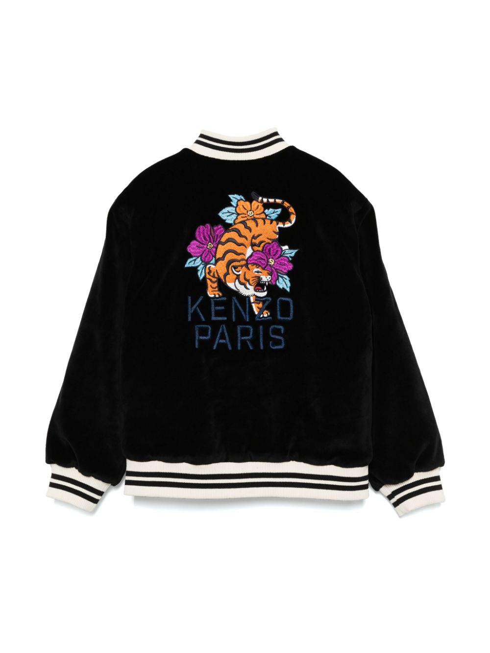 Kenzo Kids Fluwelen jack met borduurwerk - Zwart