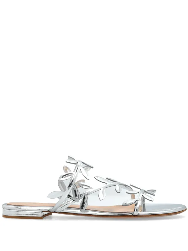 Gianvito Rossi Flavia Sandals in Silver