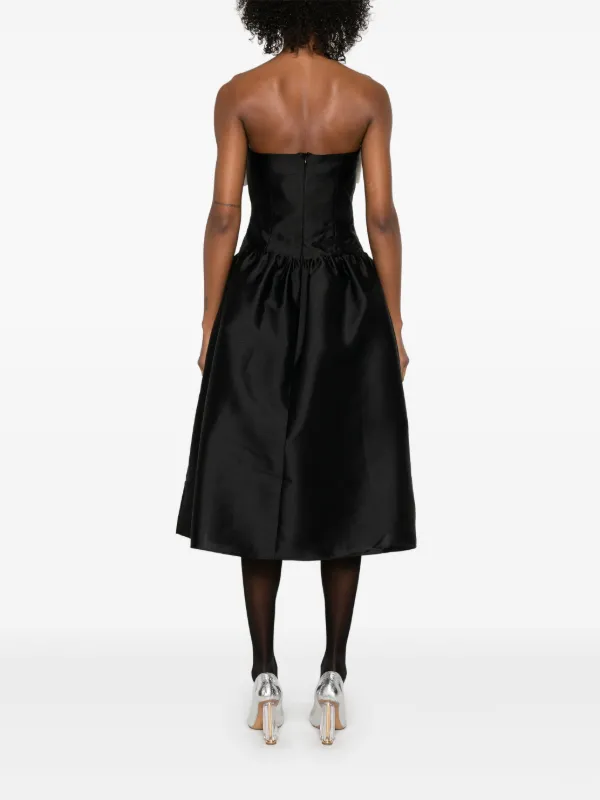 オールインワン・サロペット Self-Portrait Taffeta Contrast-Bow Midi Dress Black Taffeta Contrast Bow Midi Dress – self-portrait-US