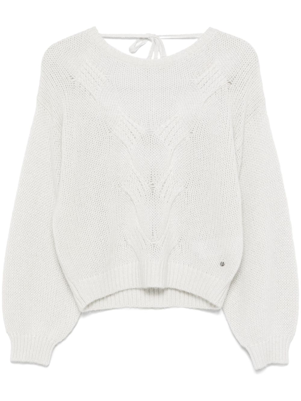 BOSS lurex-detail sweater - Grey