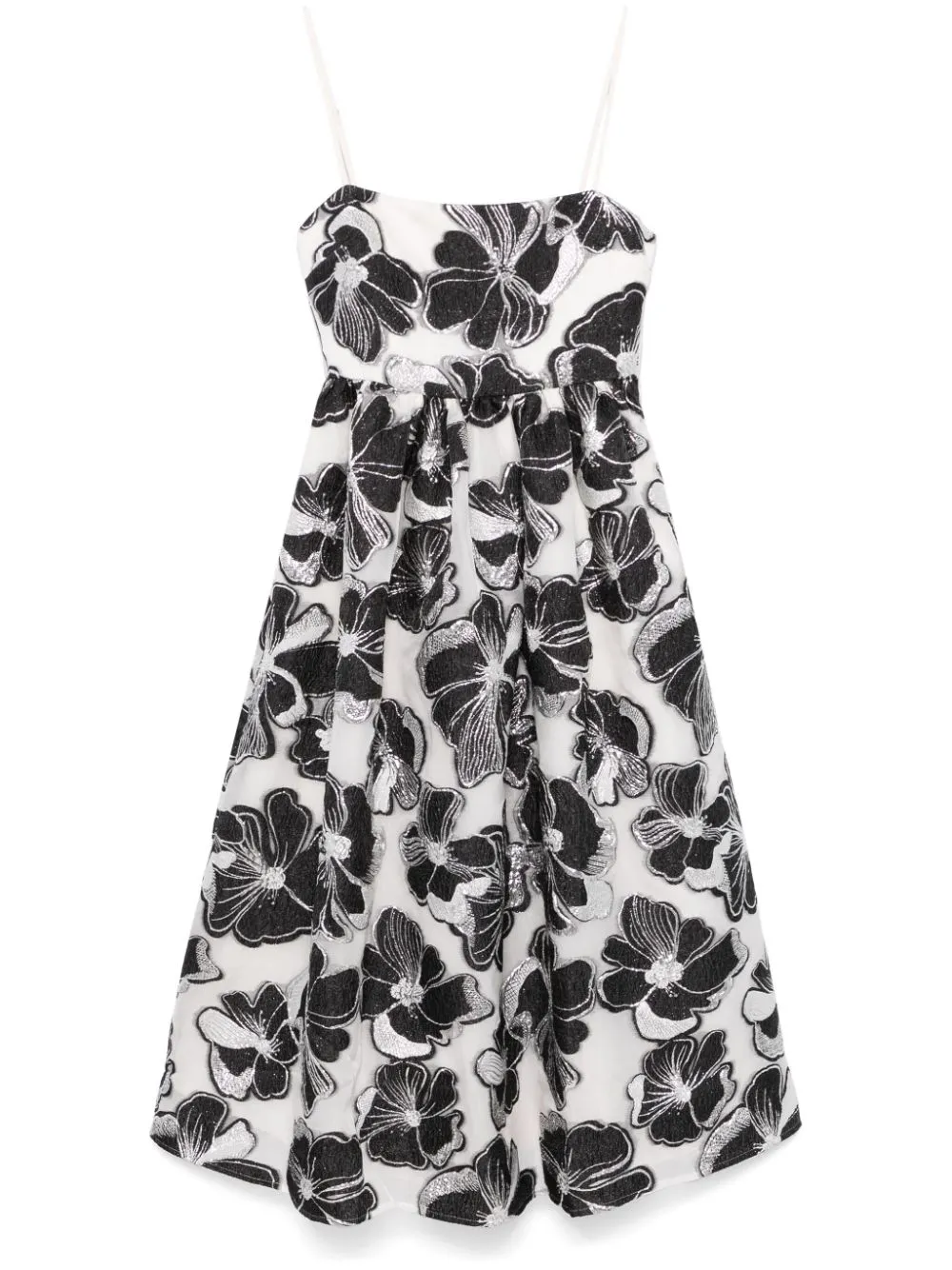 Stine Goya Anemone-jacquard Voluminous Midi Dress In White