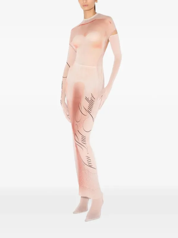 jean paul gaultier pink dress Jean Paul Gaultier Pink Ruffled Dress