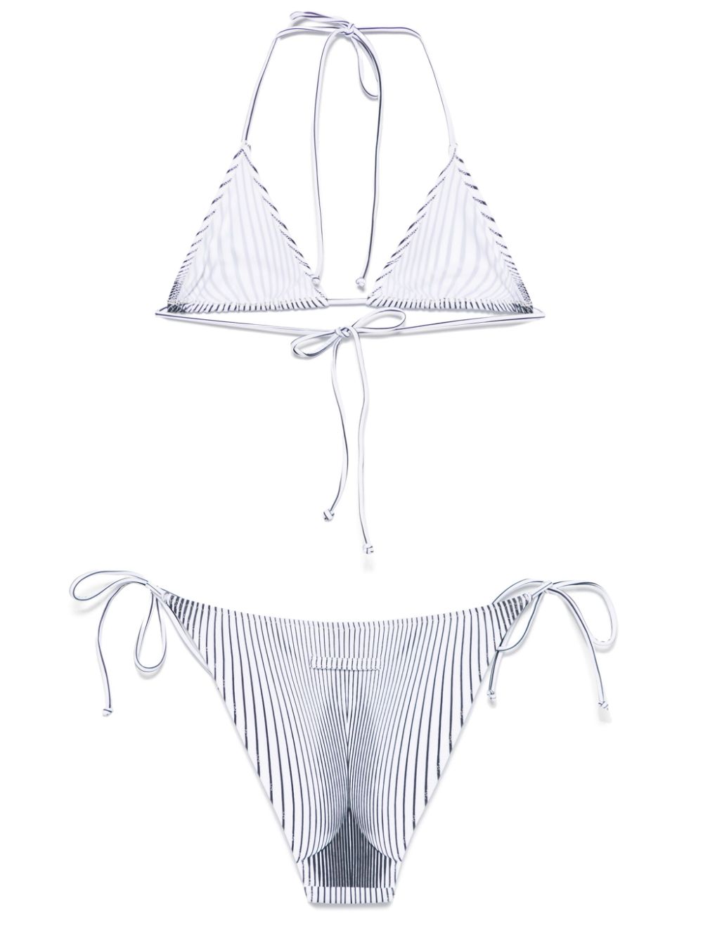 Jean Paul Gaultier striped bikini - Wit