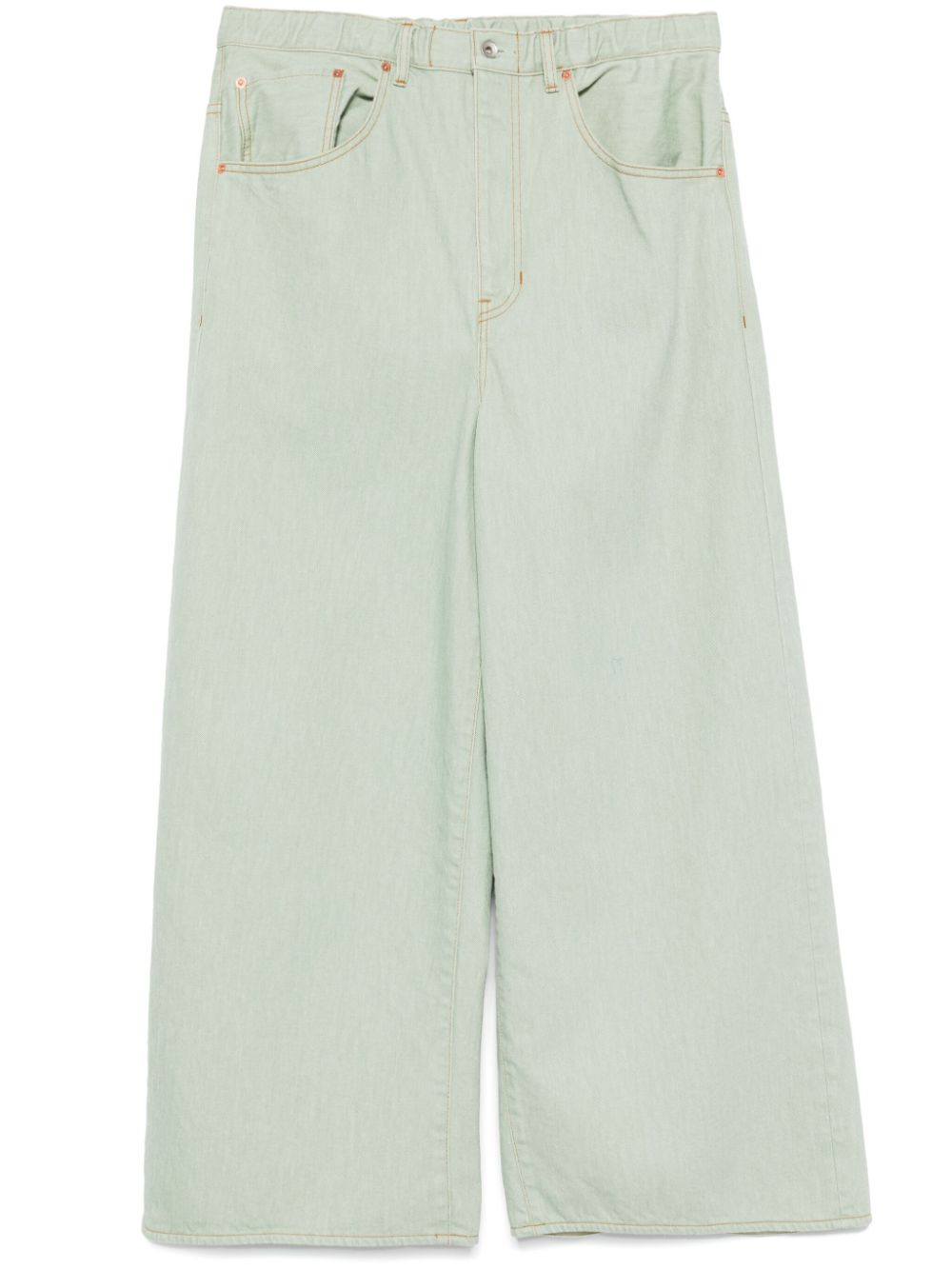 sacai belted denim - Green