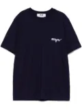 MSGM embroidered logo T-shirt - Blue