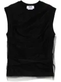 MSGM mesh detailing top - Black