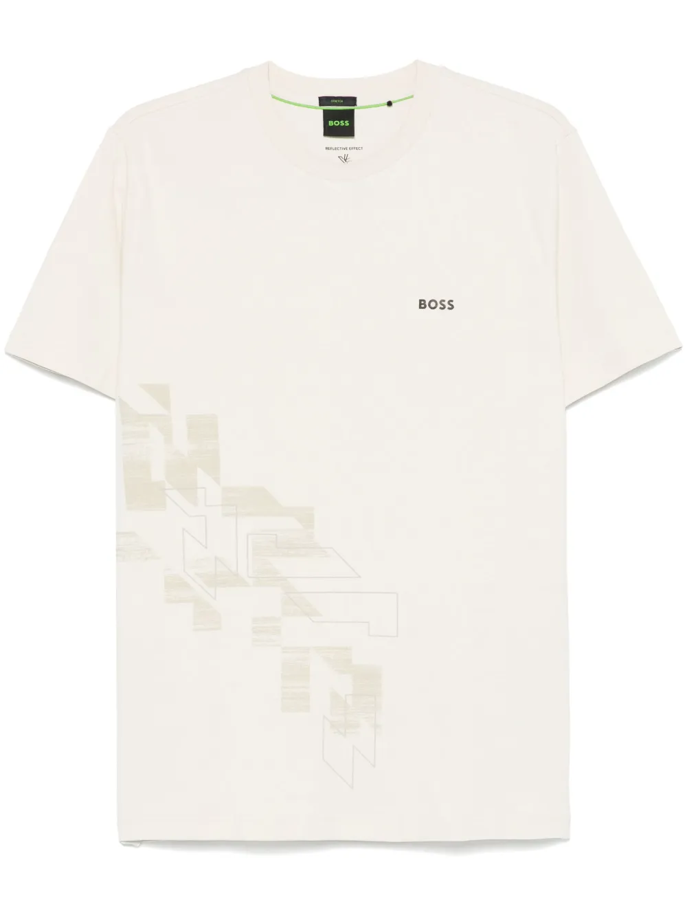 BOSS T-shirt met grafische print Beige