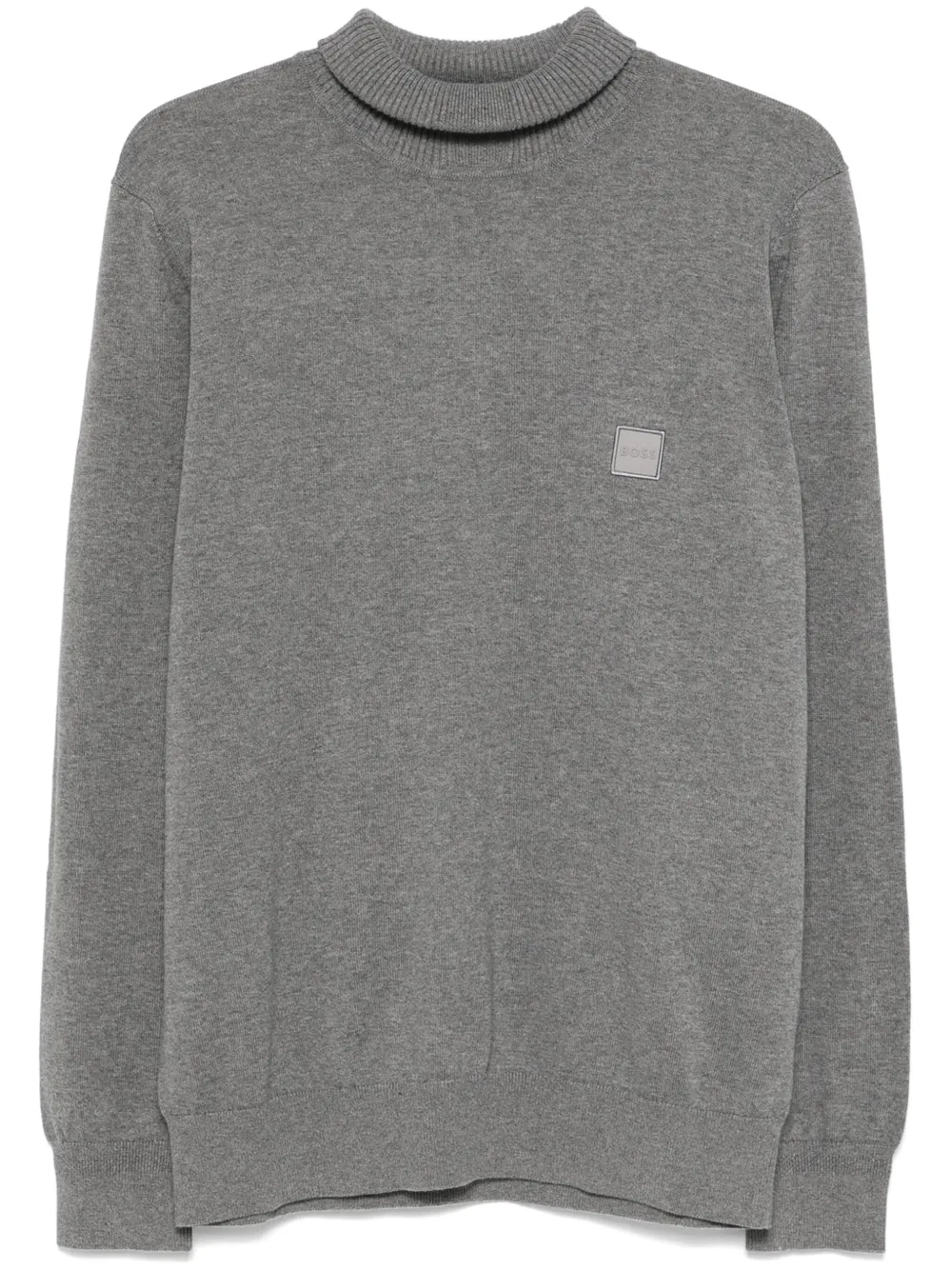 BOSS logo-patch sweater – Grey
