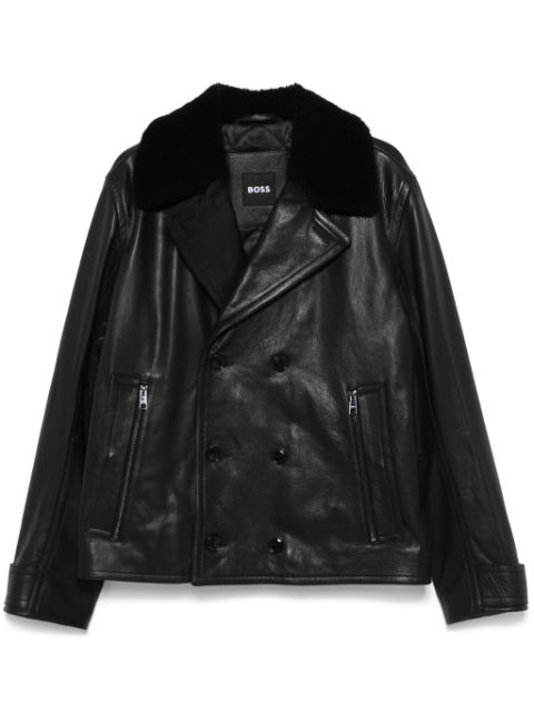 BOSS Klassische Lederjacke