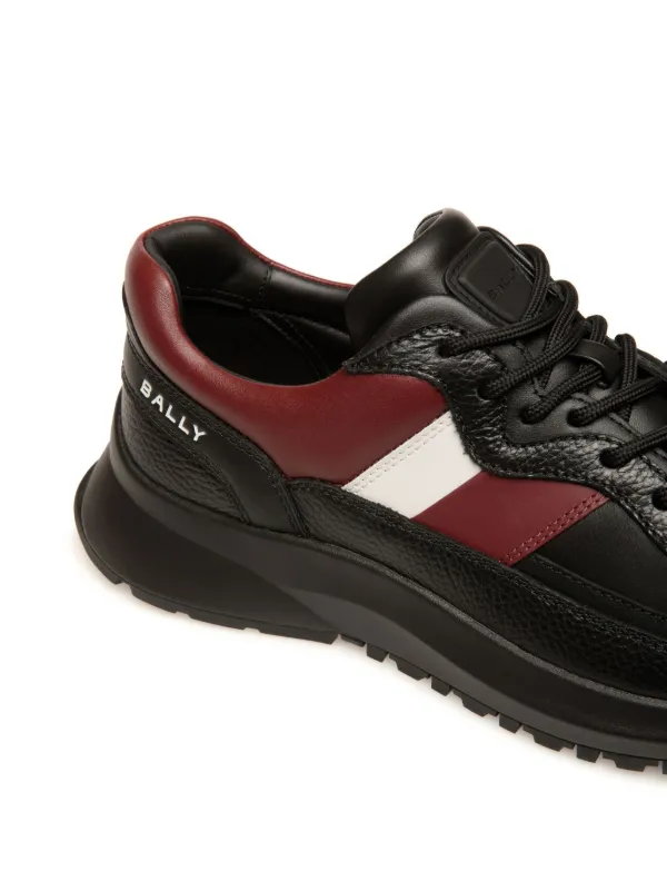 希少【Bally】ロゴ入り カーフスキン スニーカー Bally Outline スニーカー | ブラック | FARFETCH JP