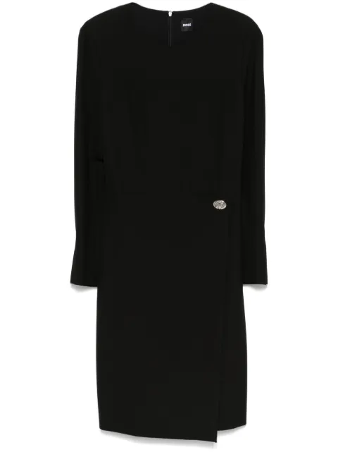 BOSS layered-detail midi dress 