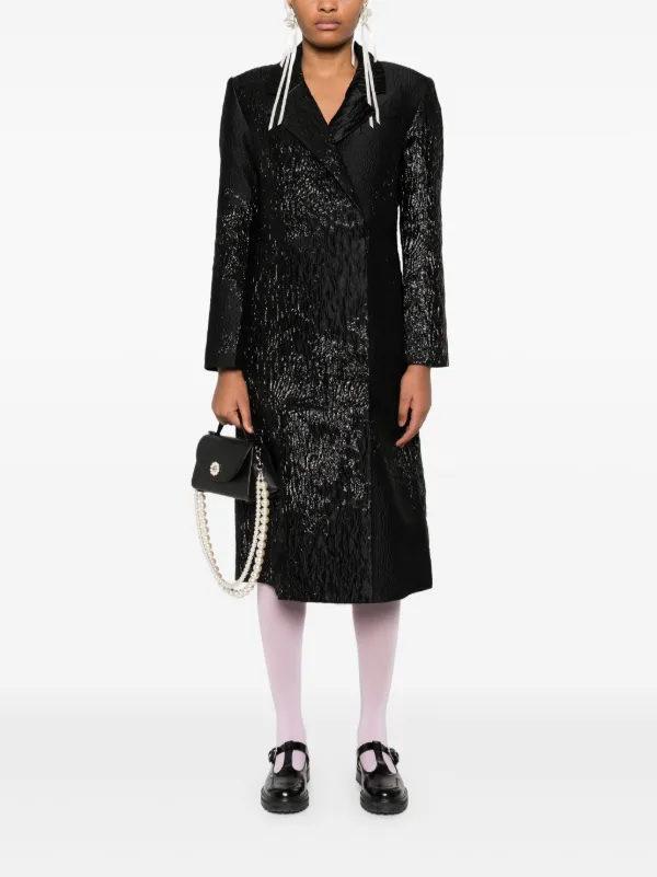Stine Goya long-sleeves Straight Coat | Black | FARFETCH UK