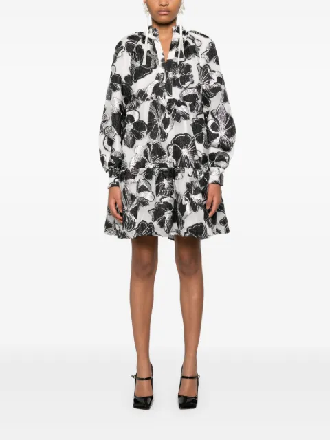 Stine Goya Anemone-jacquard tier mini dress SGD055 - 1